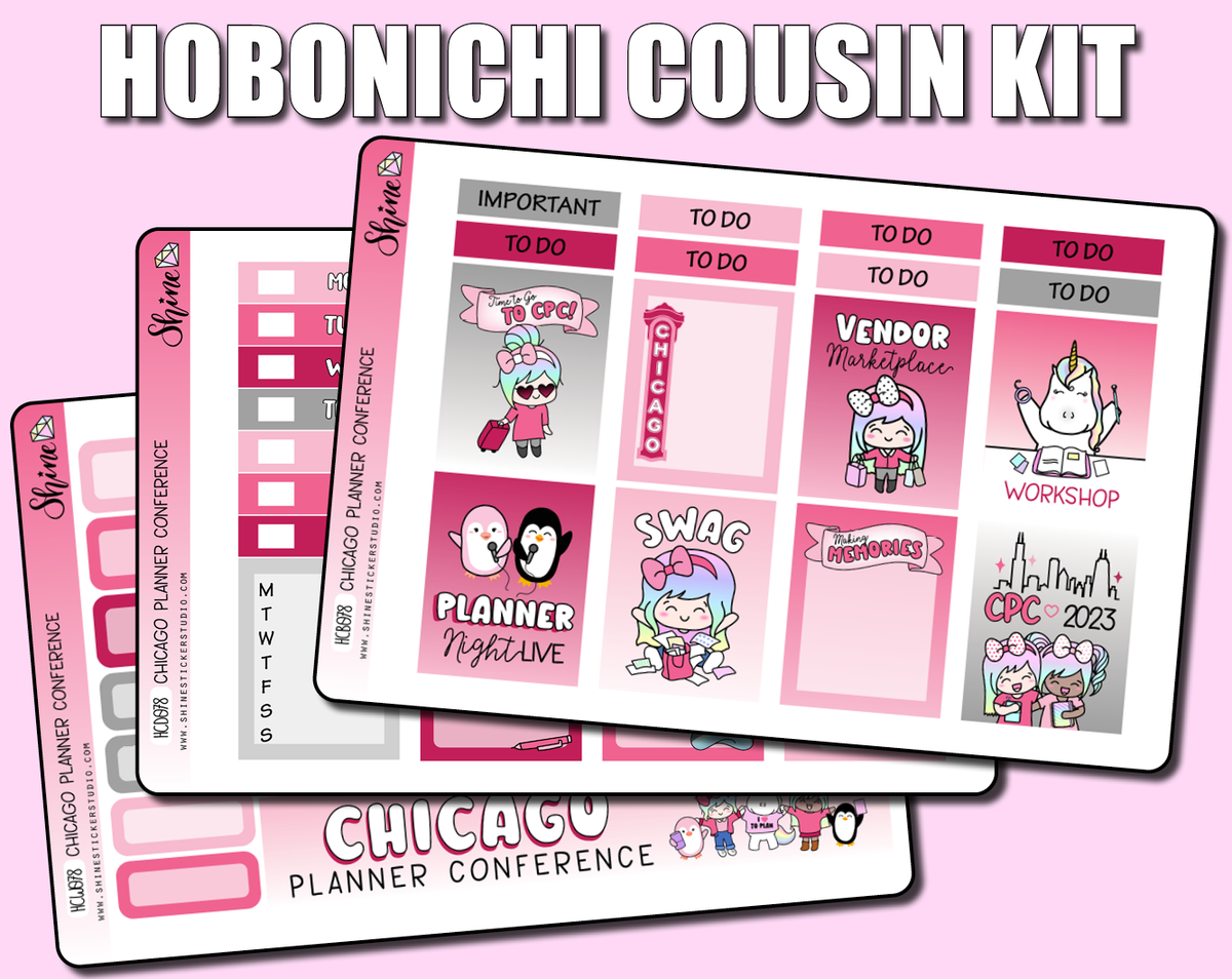 CLEARANCE Chicago Planner Conference 2023 Hobonichi Cousin Sticker K