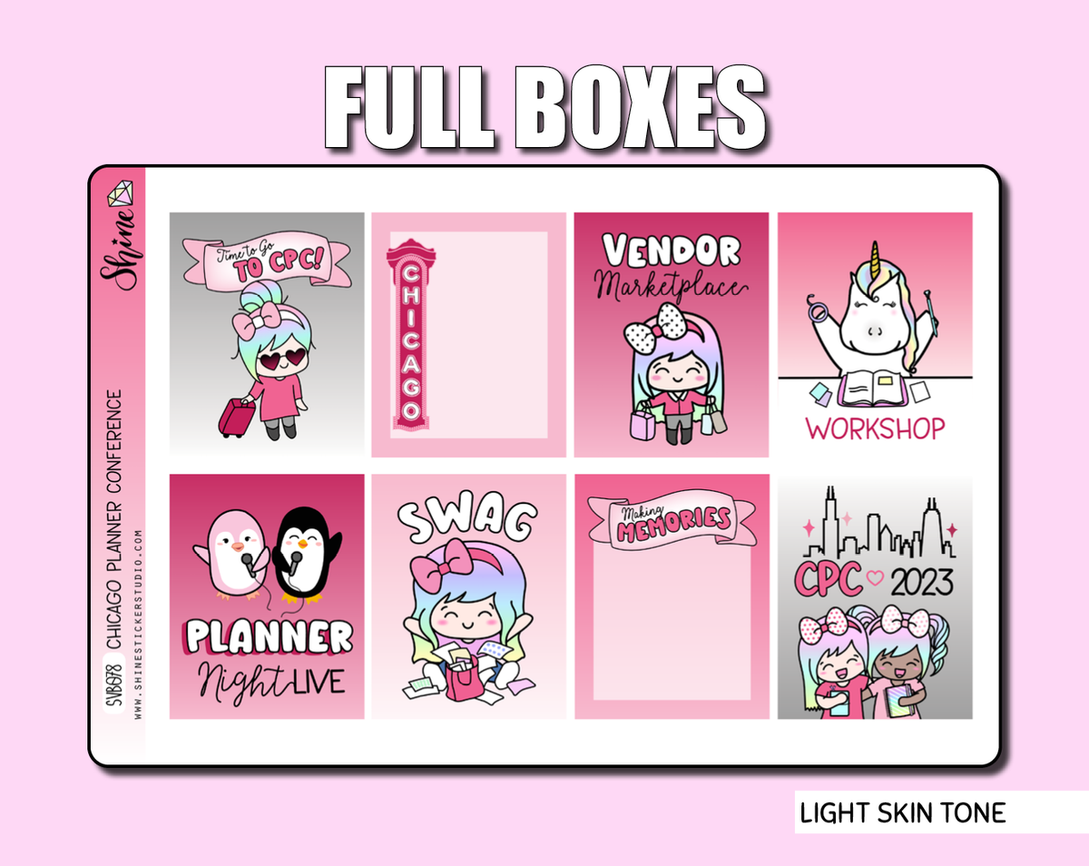 CLEARANCE Chicago Planner Conference 2023 Standard Weekly Sticker Ki