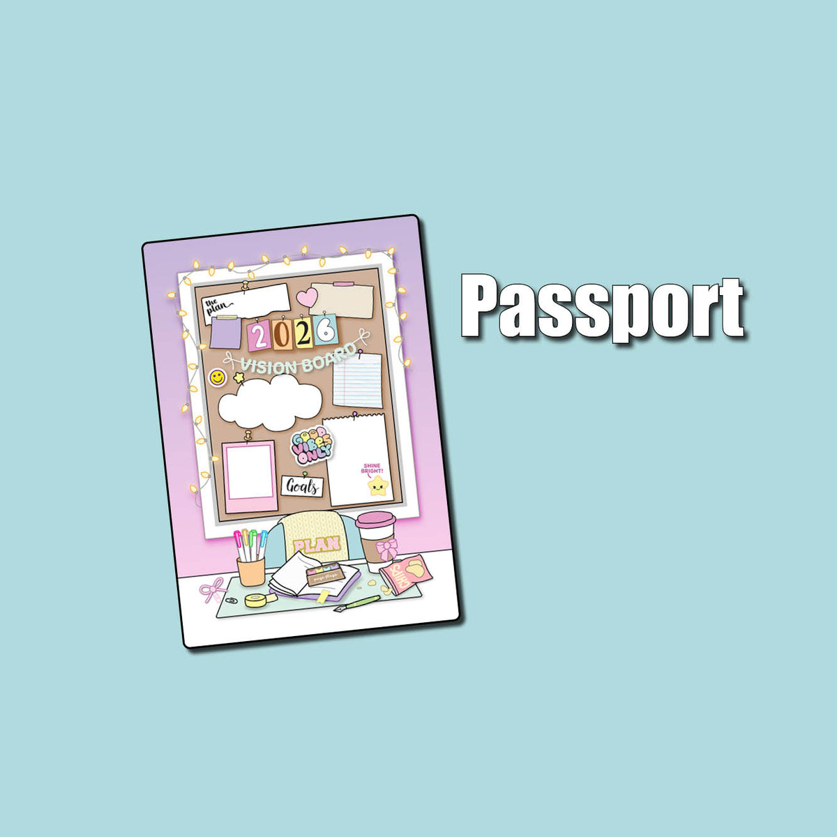 2026 Vision Board Jumbo Sticker – Shine Sticker Studio