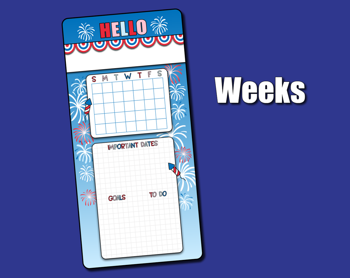 Undated 4th of July Monthly Jumbo Sticker – Shine Sticker Studio