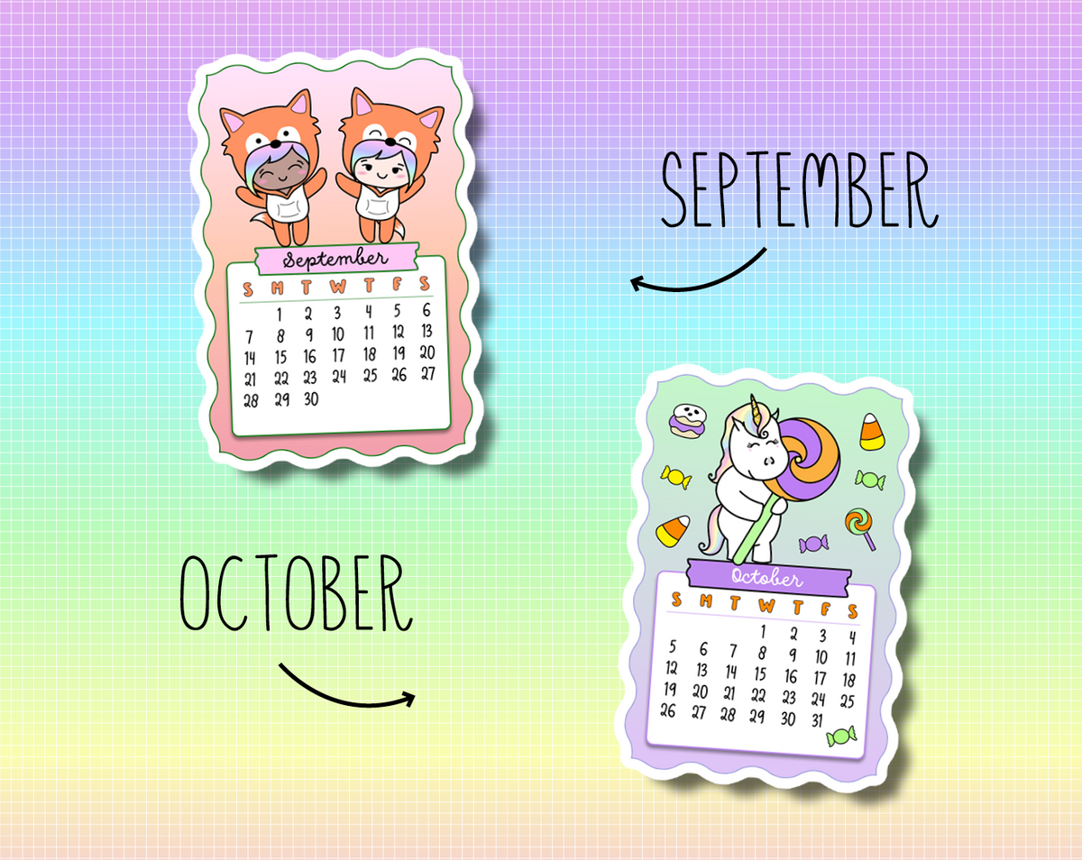 2025 Calendar Planner Sticker Die Cuts Shine Sticker Studio