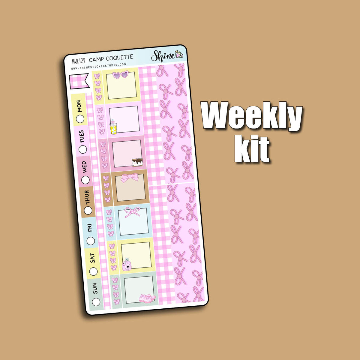 Camp Coquette Hobonichi Weeks Planner Sticker Kit – Shine Sticker Studio