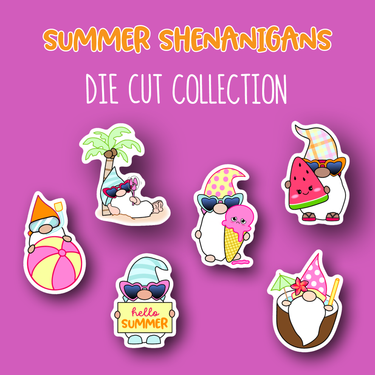 Summer Shenanigans Sticker DIE CUT Collection – Shine Sticker Studio