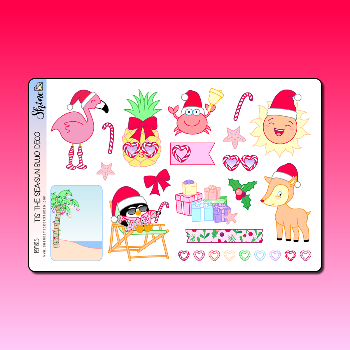 Tis the Sea-Sun Bujo Deco Stickers – Shine Sticker Studio