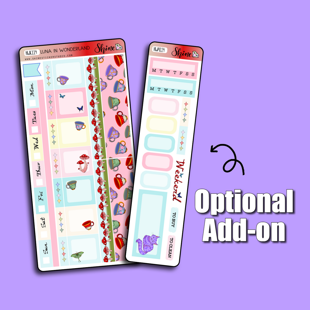 Luna in Wonderland - Hobonichi Weeks Sticker Kit – Shine Sticker Studio