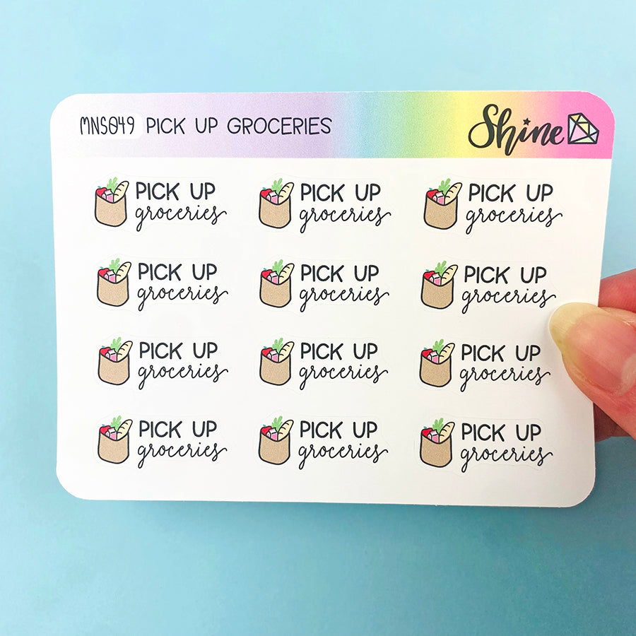 Pick Up Groceries Mini Sheet – Shine Sticker Studio