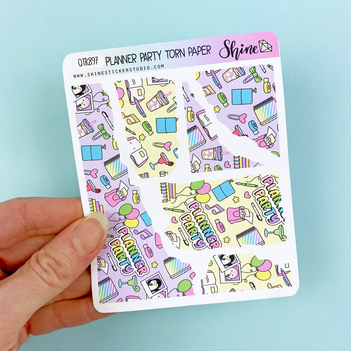 Planner Party Torn Paper Stickers – Shine Sticker Studio