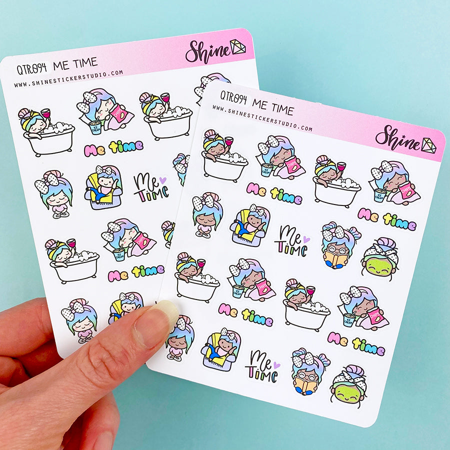 Me Time Luna Stickers – Shine Sticker Studio