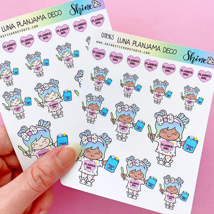Luna Planjama Planner Decorative Stickers – Shine Sticker Studio