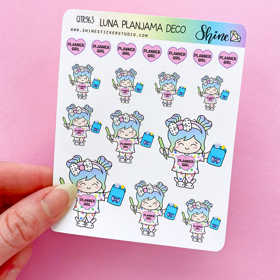 Luna Planjama Planner Decorative Stickers – Shine Sticker Studio