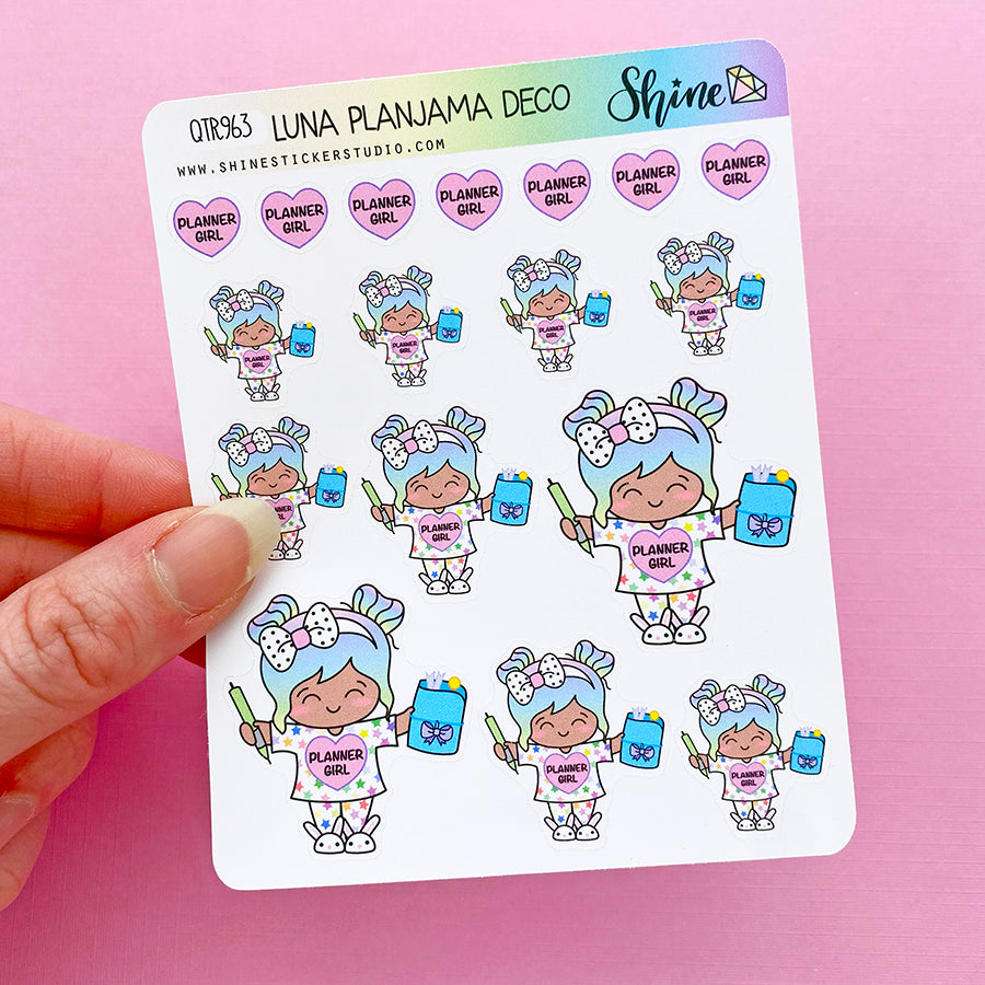 Luna Planjama Planner Decorative Stickers – Shine Sticker Studio