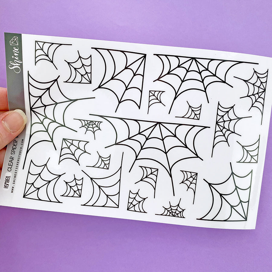 Clear Spider Web Decorative Planner Stickers – Shine Sticker Studio