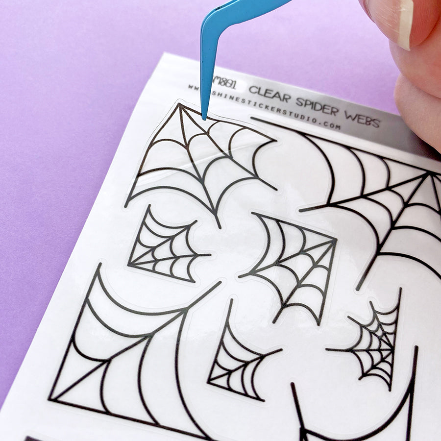 Clear Spider Web Decorative Planner Stickers – Shine Sticker Studio