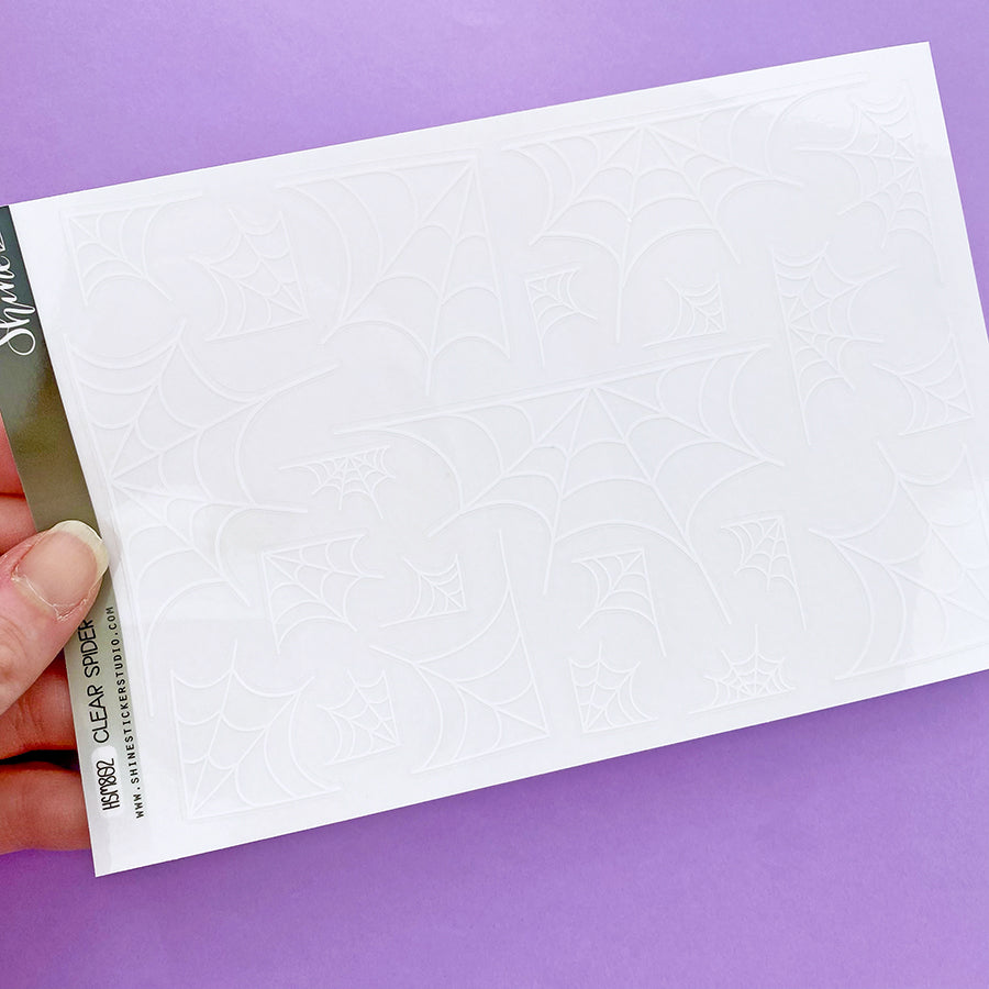 Clear Spider Web Decorative Planner Stickers – Shine Sticker Studio