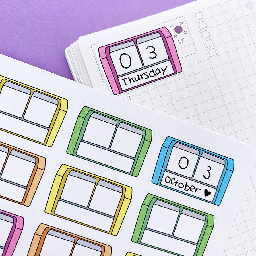 Blank Desk Block Calendar Planner Stickers – Shine Sticker Studio