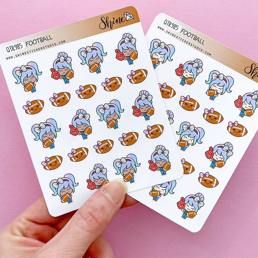 Football Luna Planner Stickers – Shine Sticker Studio
