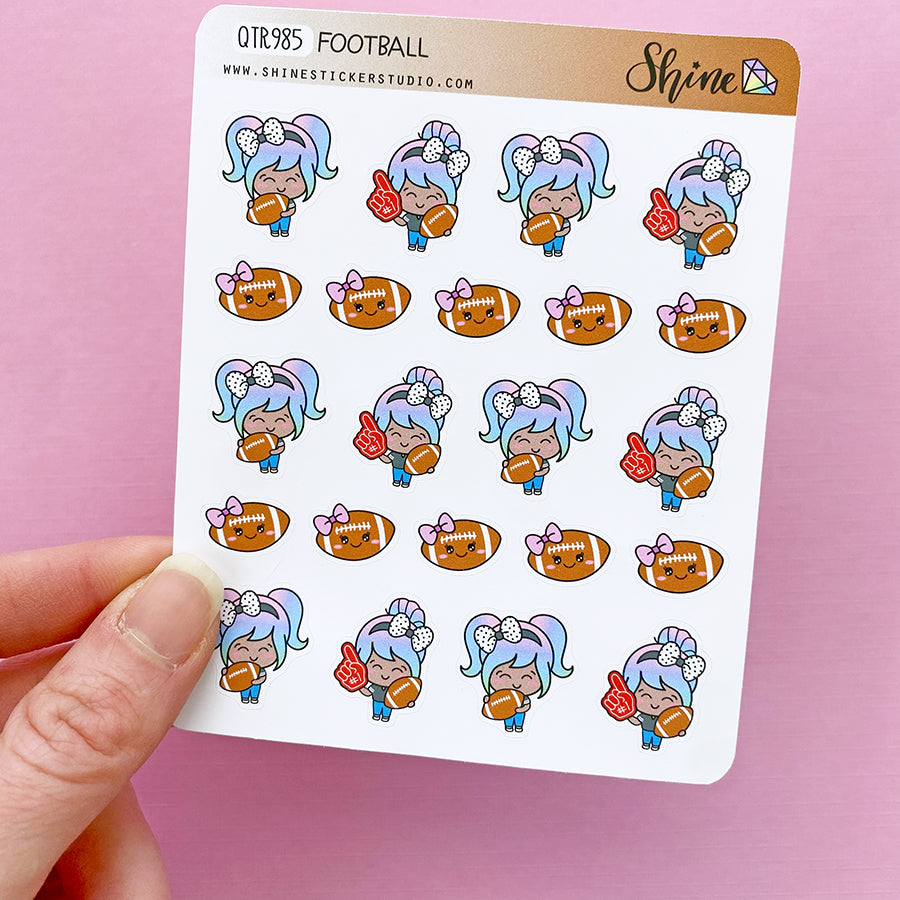 Football Luna Planner Stickers – Shine Sticker Studio