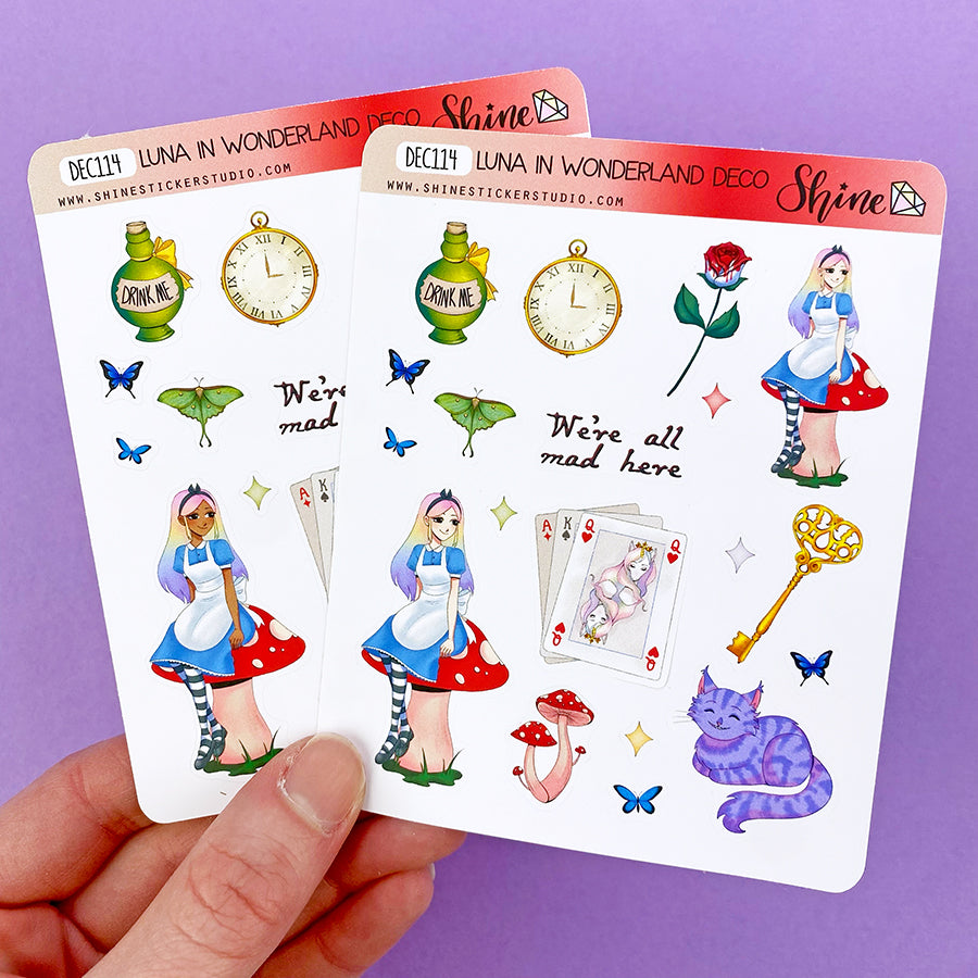 Luna in Wonderland Deco Stickers – Shine Sticker Studio