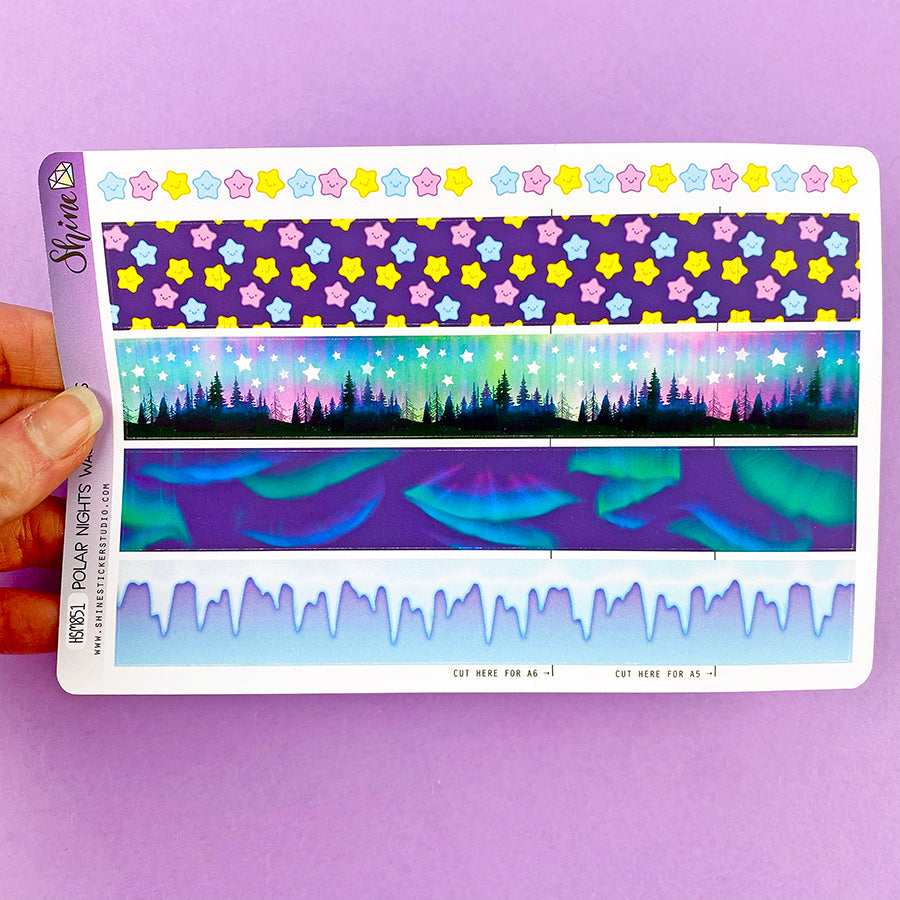 Polar Nights Washi Strip Planner Stickers – Shine Sticker Studio