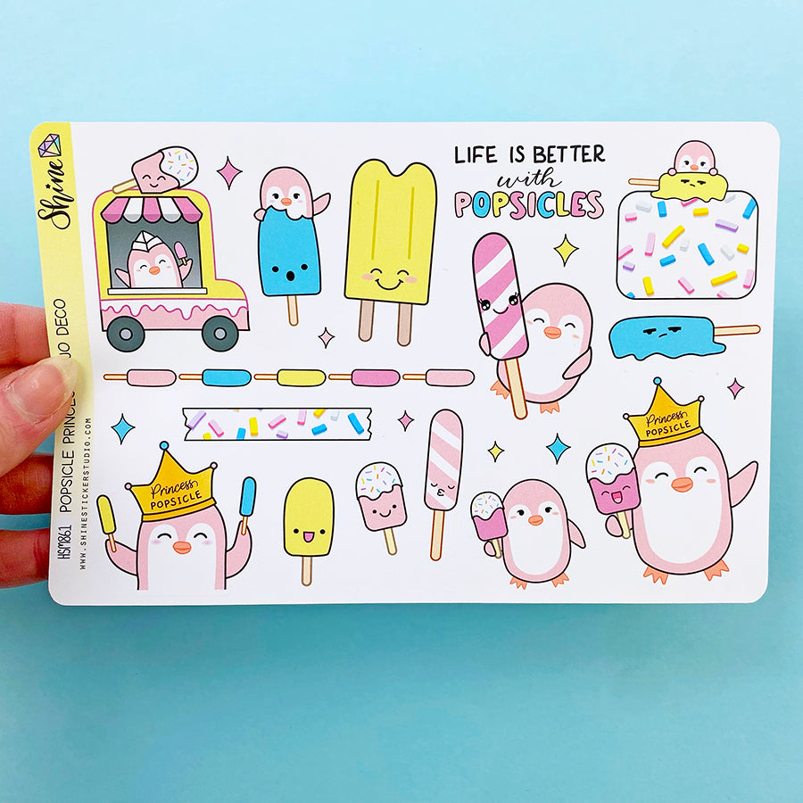Popsicle Princess Bujo Deco Planner Stickers – Shine Sticker Studio