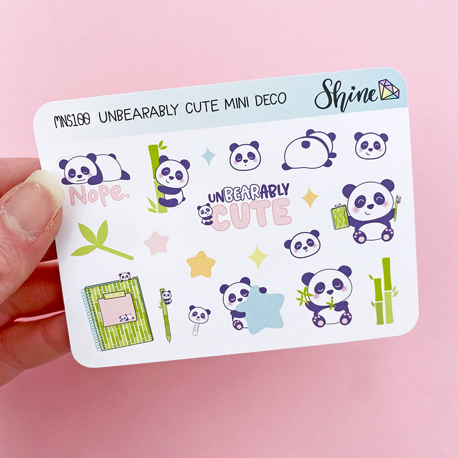 Unbearably Cute Deco Planner Stickers Mini Sheet – Shine Sticker Studio