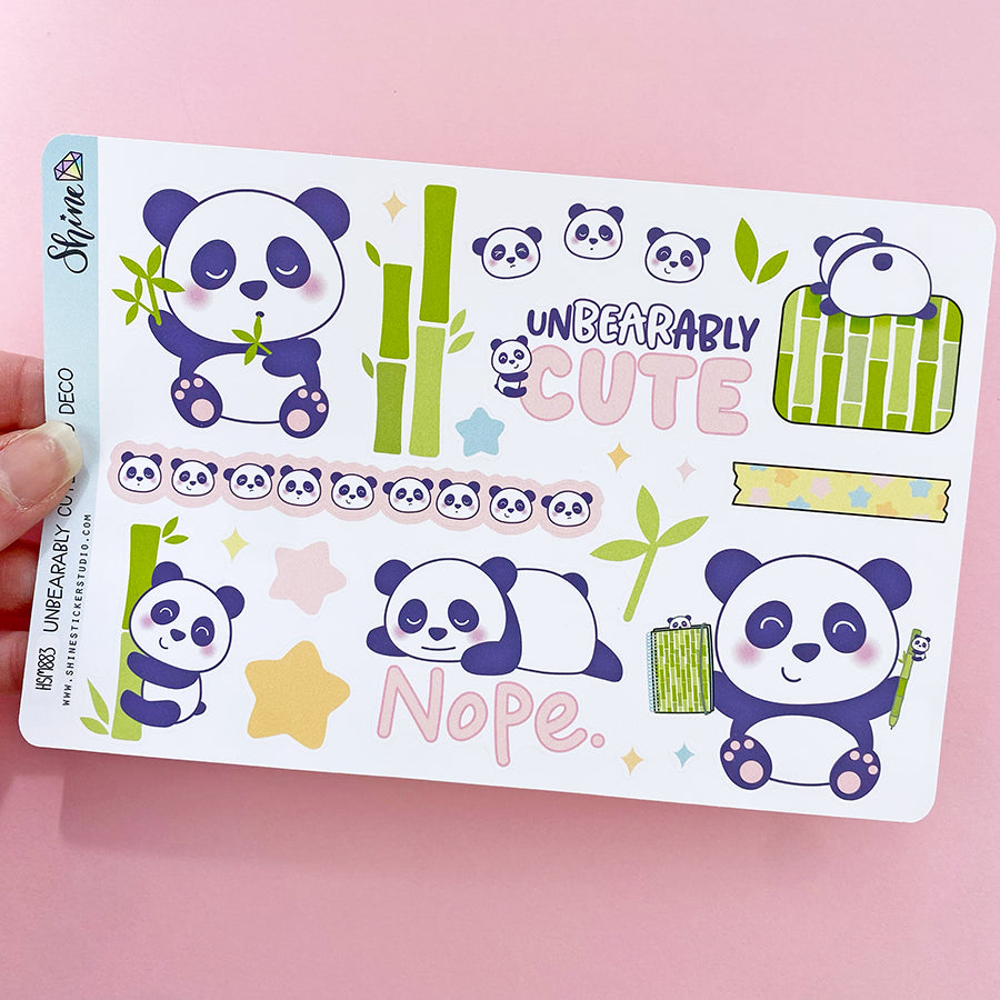Unbearably Cute Bujo Deco Planner Stickers – Shine Sticker Studio