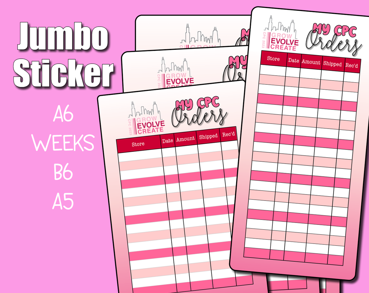 CLEARANCE My CPC Orders Order Tracking Jumbo Sticker Shine Sticker Studio