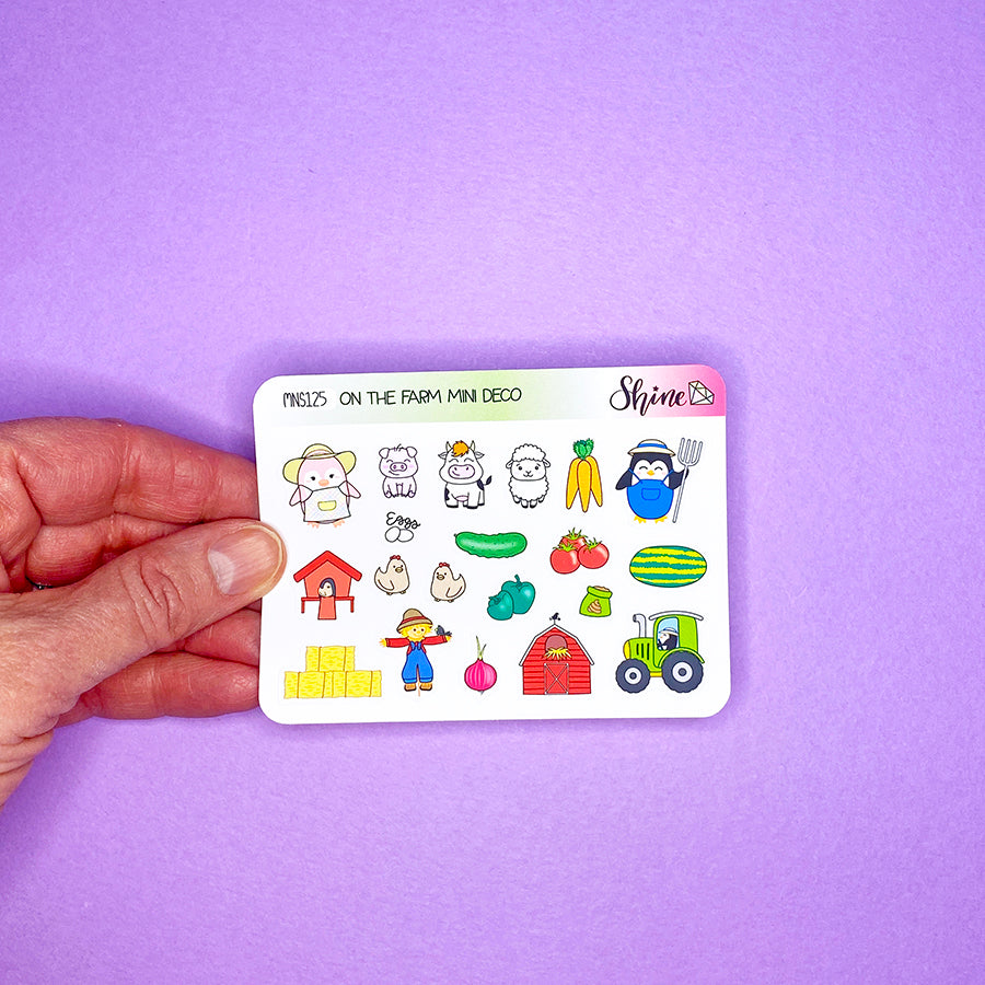 On the Farm Mini Deco Planner Stickers – Shine Sticker Studio