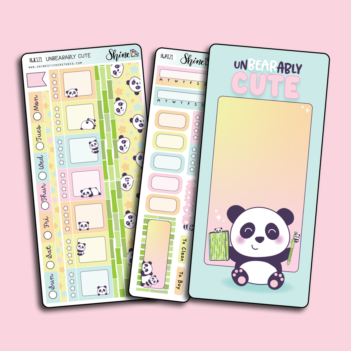 Unbearably Cute Hobonichi Weeks Planner Sticker Kit – Shine Sticker Studio