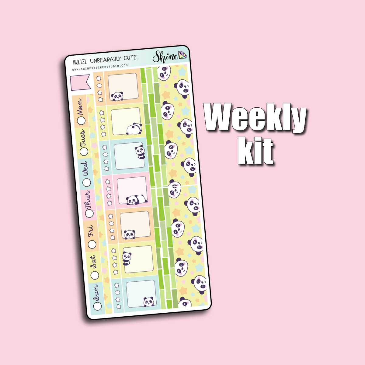 Unbearably Cute Hobonichi Weeks Planner Sticker Kit – Shine Sticker Studio