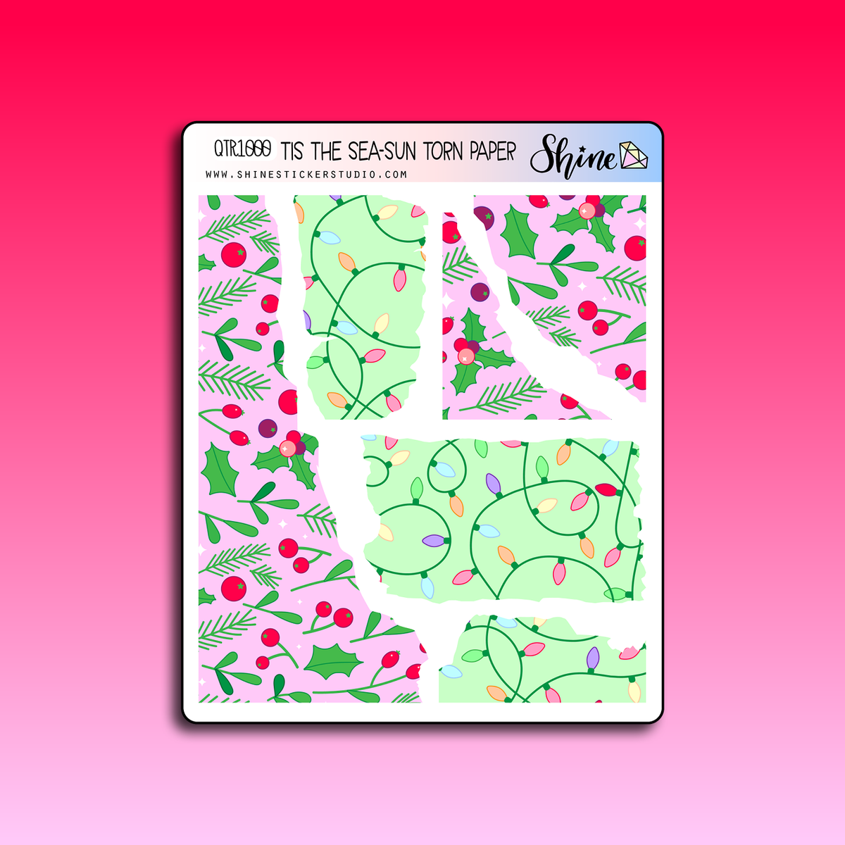 Tis the Sea-Sun Torn Paper Planner Stickers – Shine Sticker Studio
