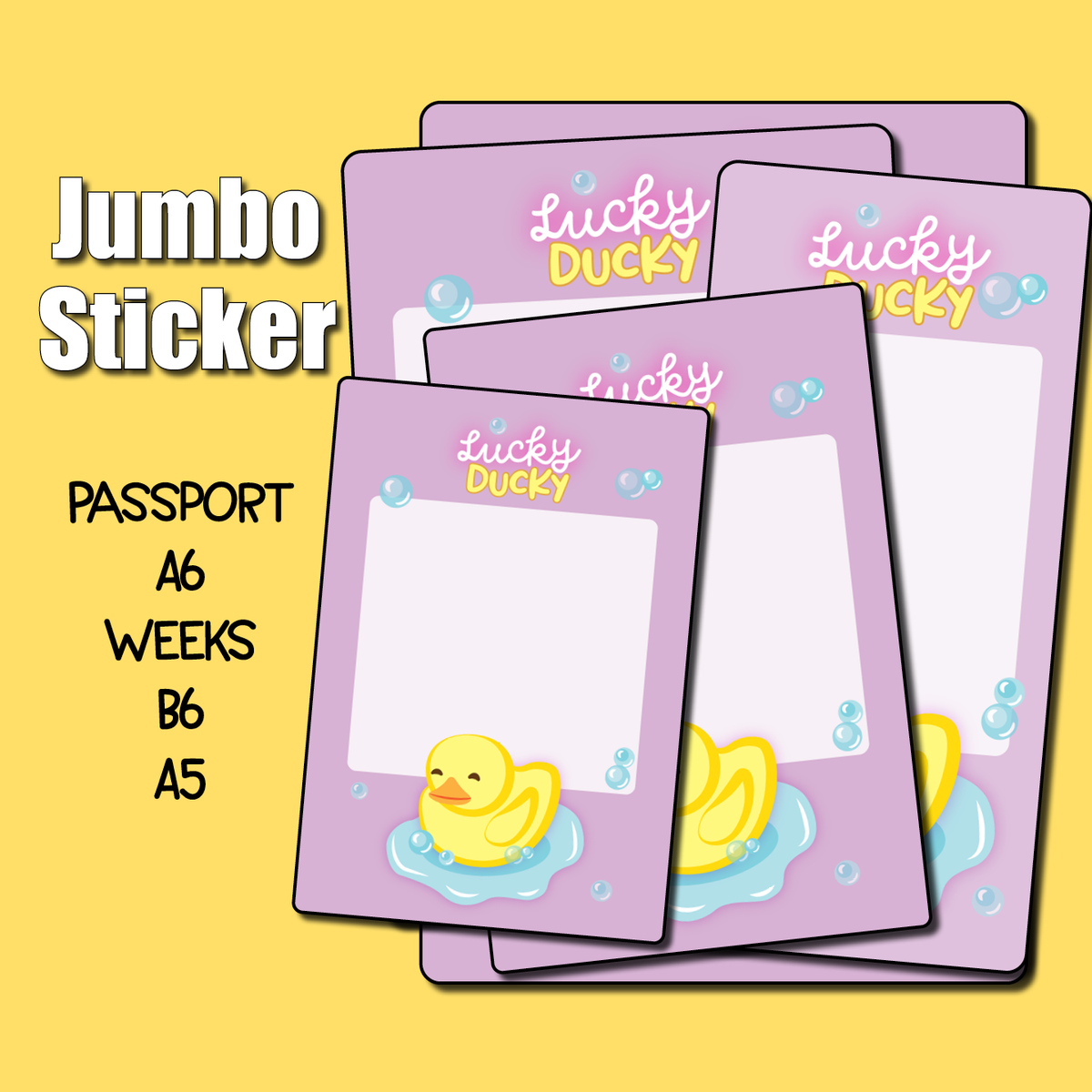 Lucky Ducky Jumbo Planner Sticker – Shine Sticker Studio
