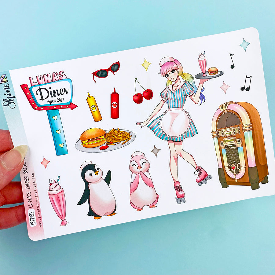 Luna's Diner Bujo Deco Planner Stickers – Shine Sticker Studio