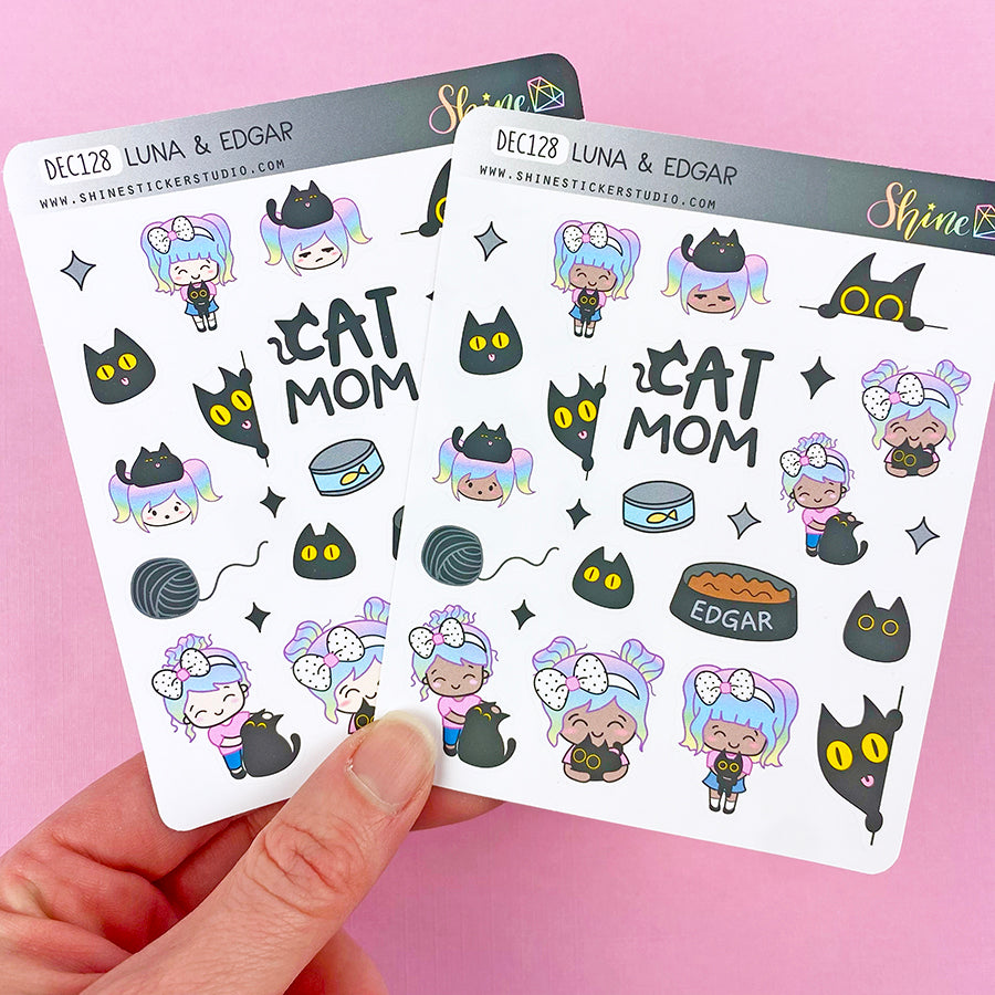 Luna & Edgar Deco Planner Stickers – Shine Sticker Studio