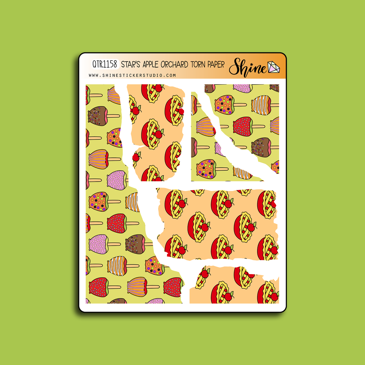 Star's Apple Orchard Torn Paper Planner Stickers – Shine Sticker Studio