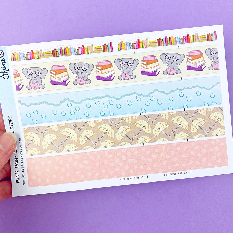 Rainy Day Washi Strip Stickers – Shine Sticker Studio
