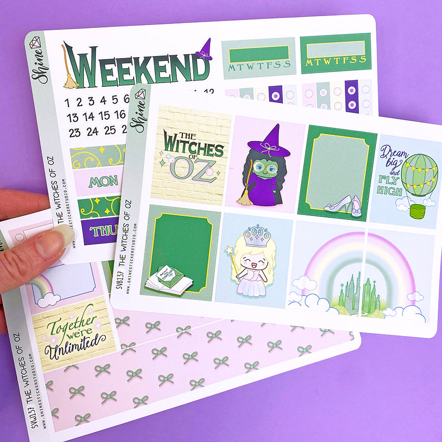The Witches of Oz Vertical Weekly Planner Sticker Kit – Shine Sticker ...
