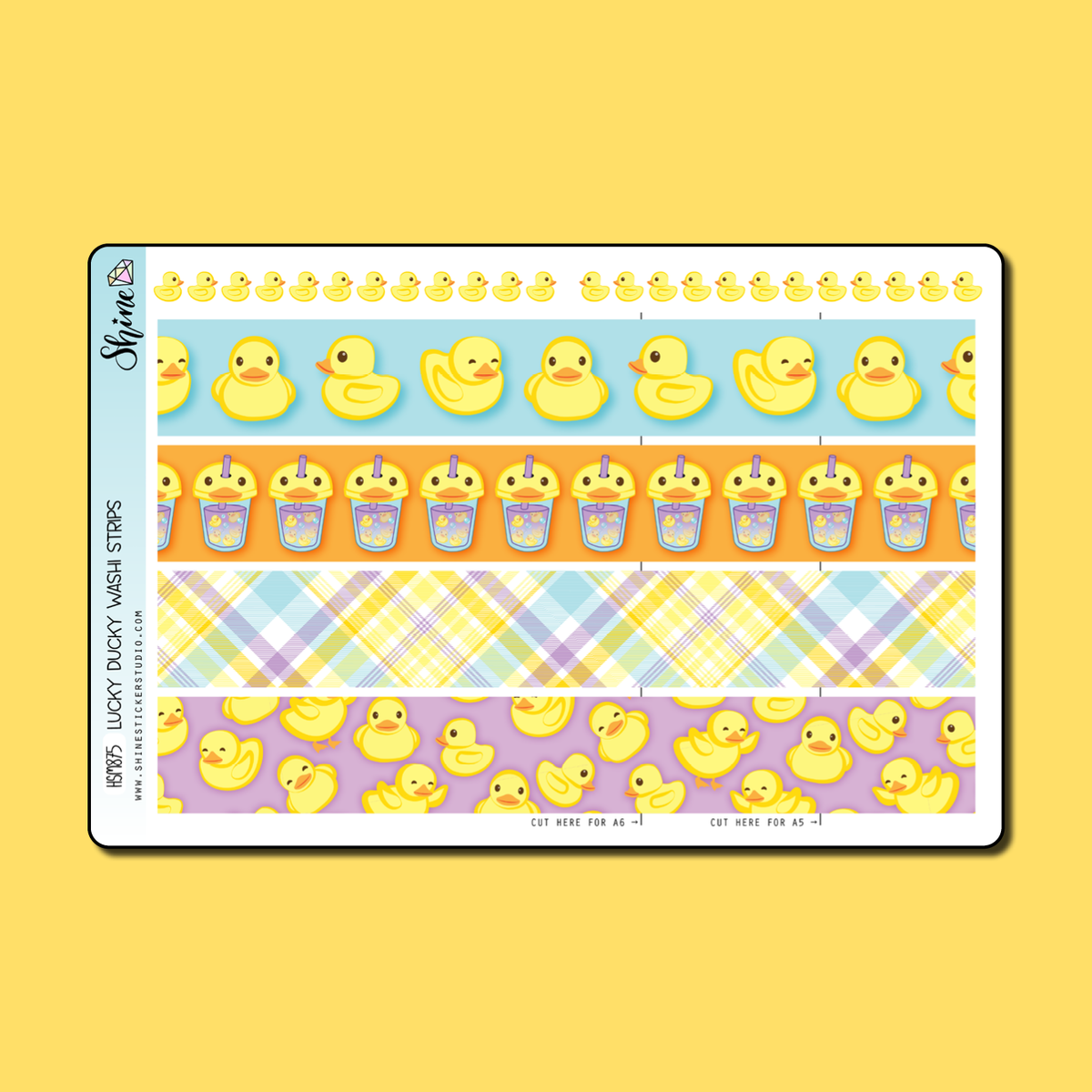 Lucky Ducky Washi Strip Planner Stickers – Shine Sticker Studio