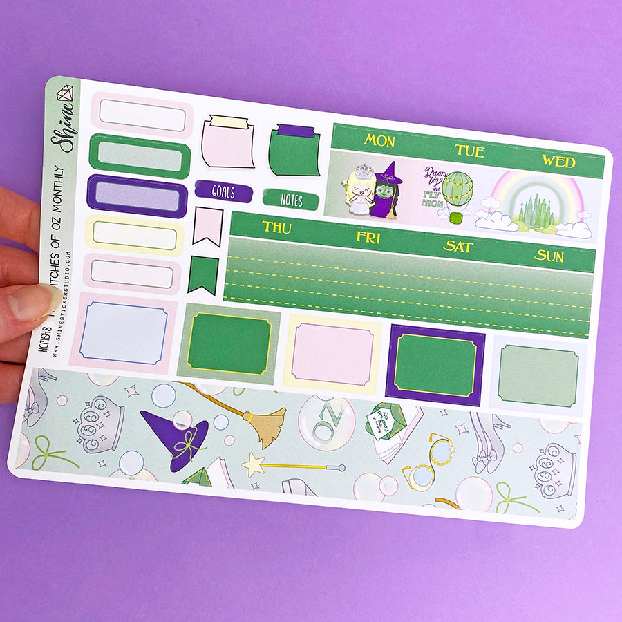 The Witches of Oz Monthly Sticker Kit - Hobonichi Cousin – Shine ...