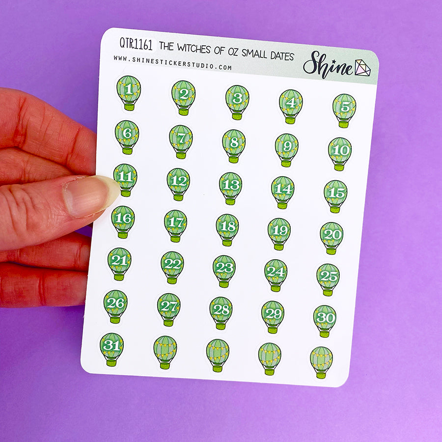 The Witches of Oz Small Date Number Planner Stickers – Shine Sticker Studio