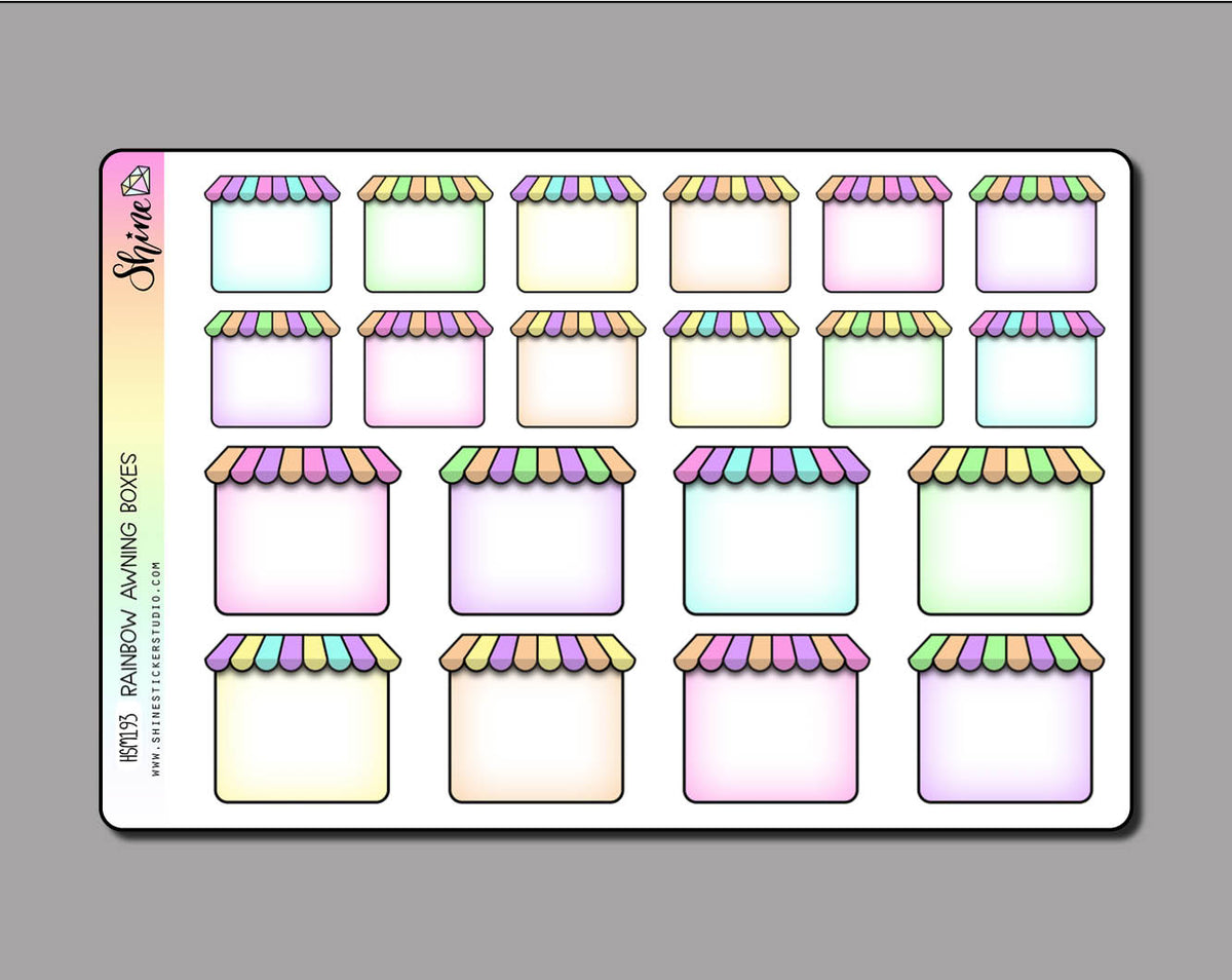 Cute Awning Deco Box Stickers – Shine Sticker Studio