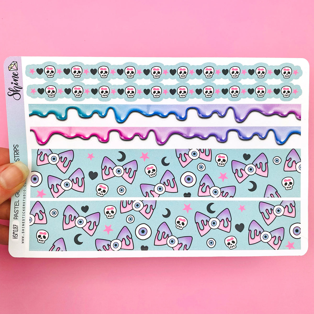 Pastel Goth Washi Strip Stickers – Shine Sticker Studio