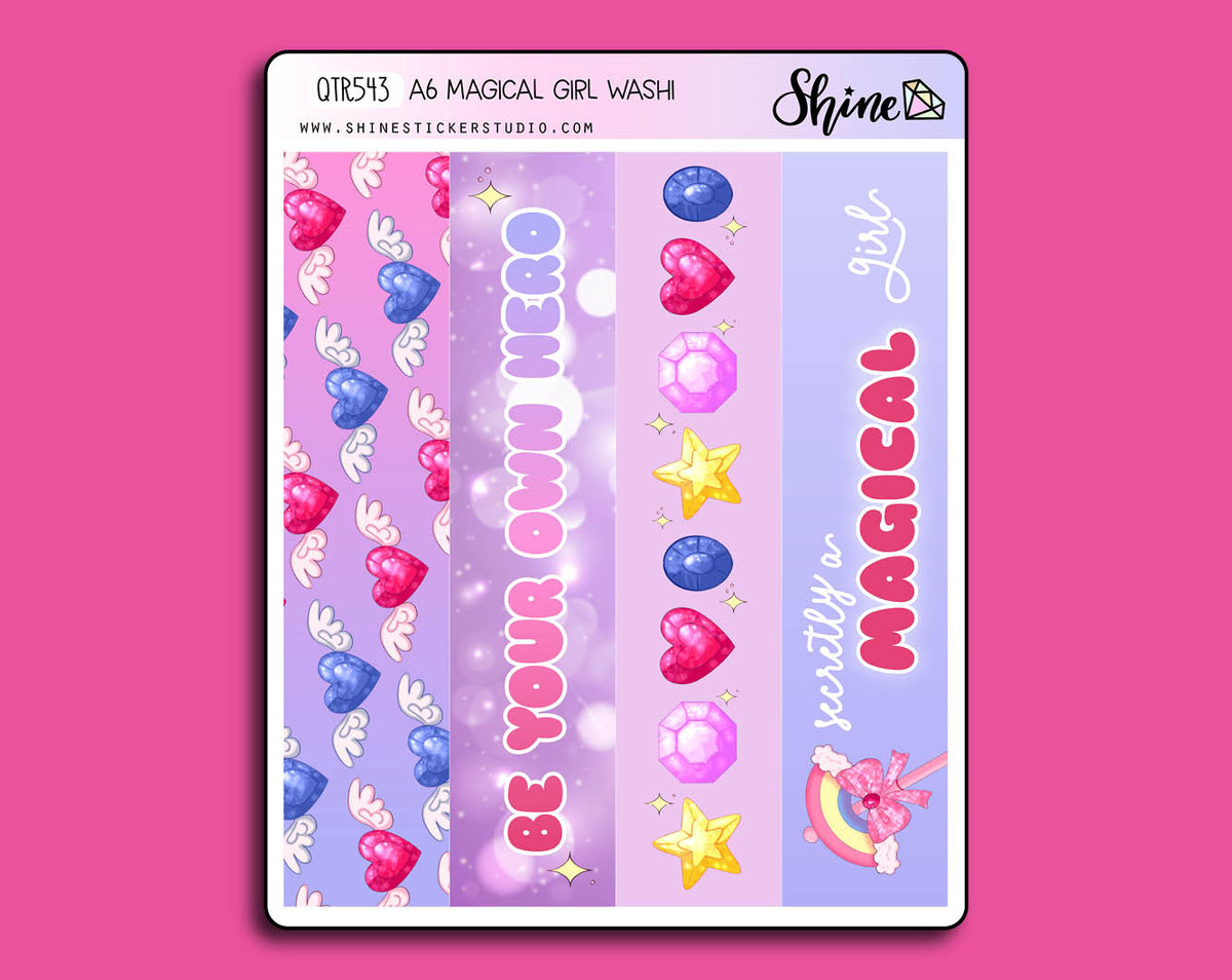A6 Magical Girl Washi Strip Stickers – Shine Sticker Studio