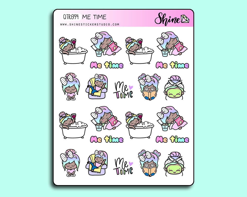 Me Time Luna Stickers – Shine Sticker Studio