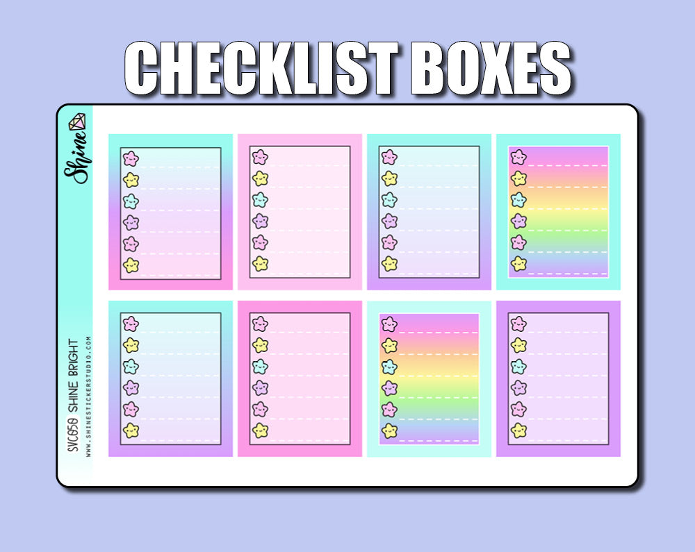 Shine Bright Vertical Weekly Sticker Kit – Shine Sticker Studio