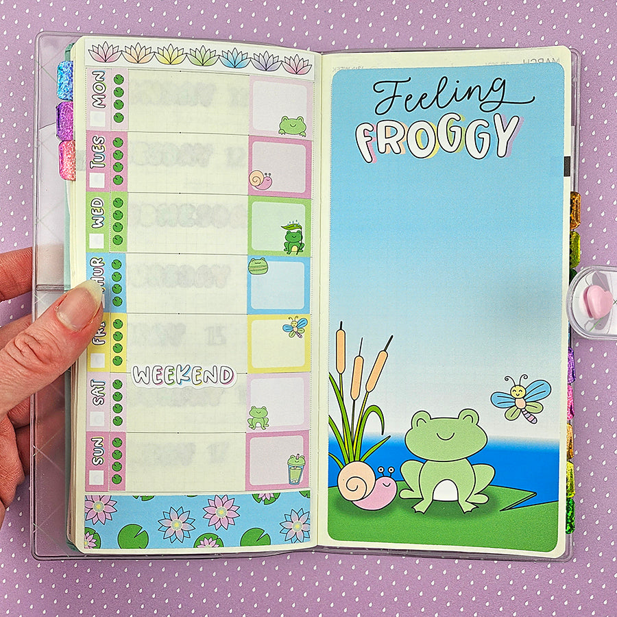 Sticker Freteling Feeling Froggy - Hobonichi Weeks Sticker Kit – Shine Sticker Studio