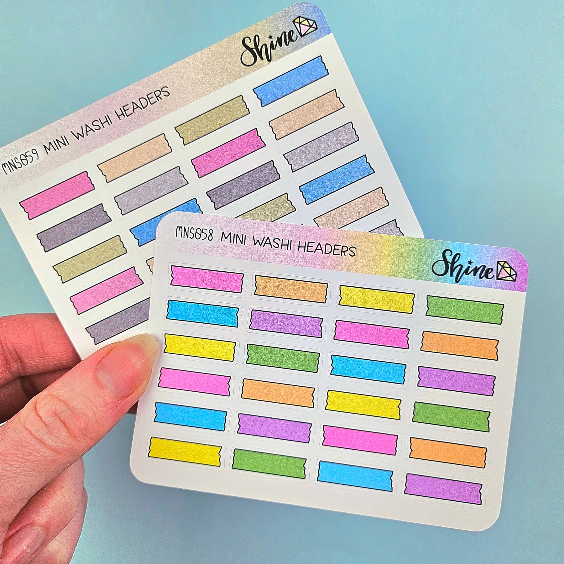 Mini Washi Headers Mini Sheet – Shine Sticker Studio