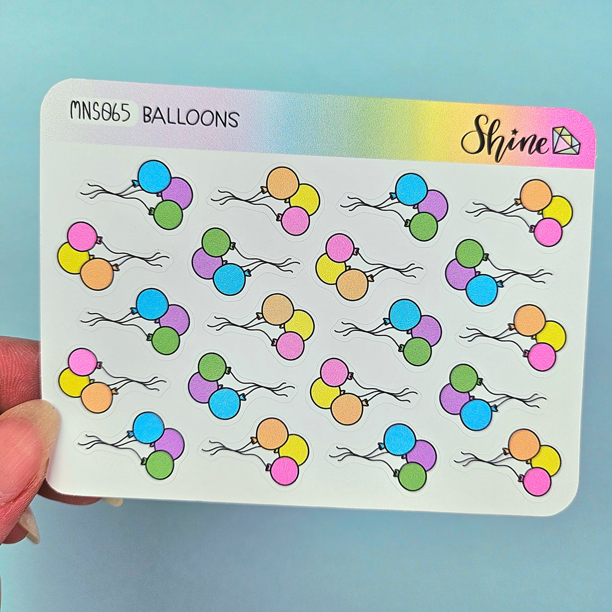Balloons Mini Sheet – Shine Sticker Studio