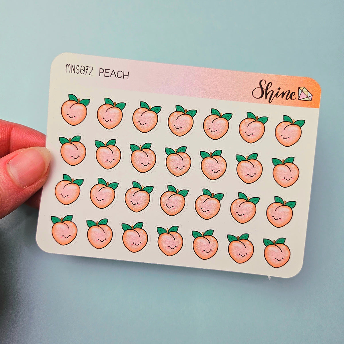 Peach Mini Sheet – Shine Sticker Studio