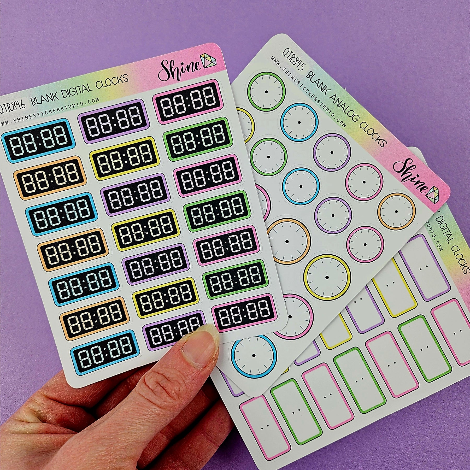 Blank Clock Stickers – Shine Sticker Studio